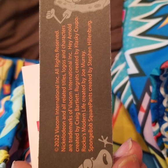 Members Only X Nickelodeon Spongebob Square Pants Windbreaker Jacket NWT Blue - Picture 7 of 12